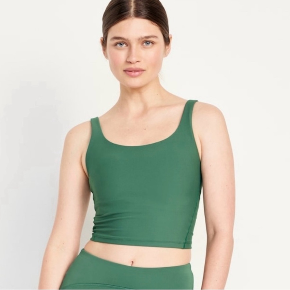 NWT Old Navy - “Light Support Powersoft Longline Sports Bra” - green